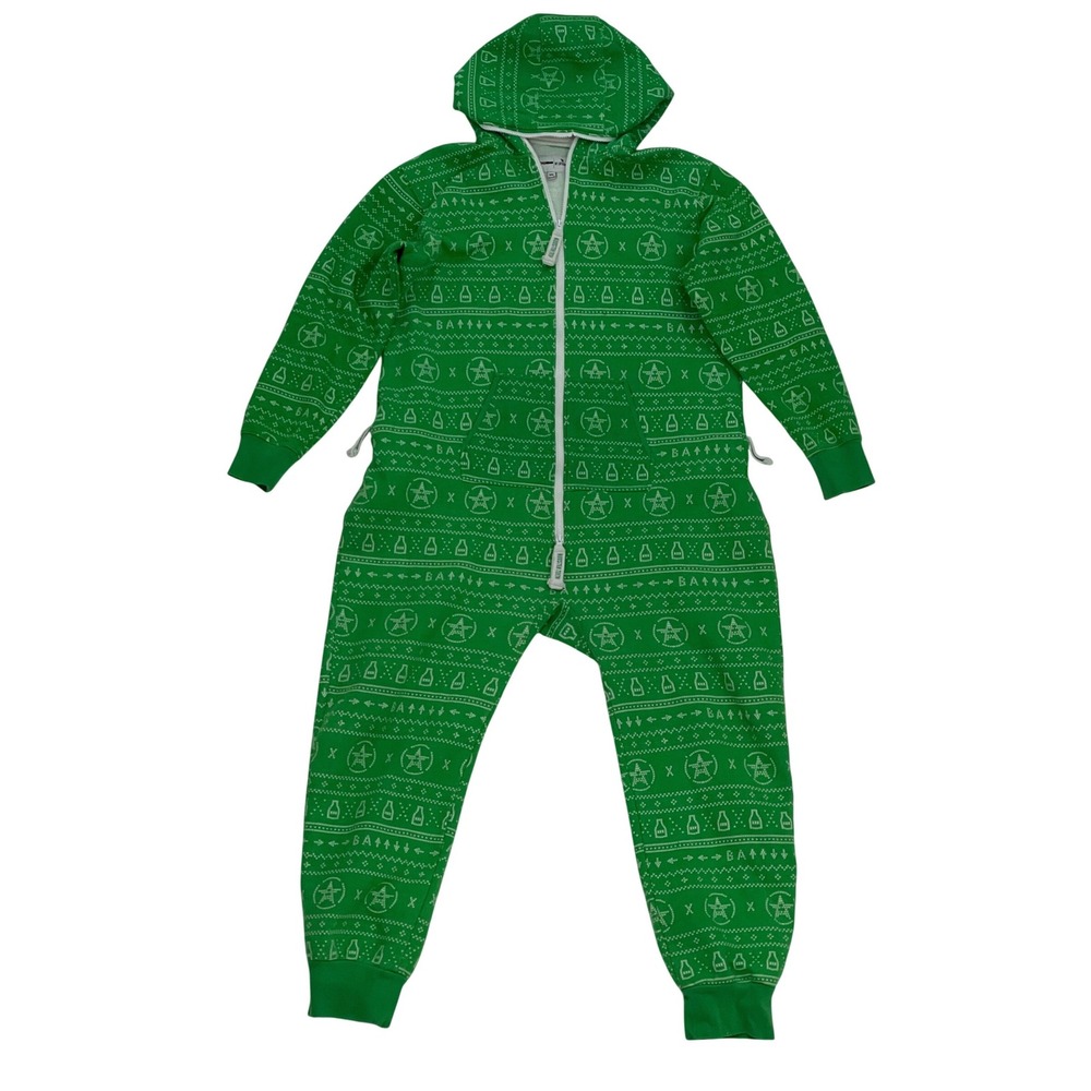 TipsyElves RT Lifestyle‎ Green Graphic Hooded Jumpsuit XXL
